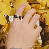 Tungsten Carbon Fiber Wedding Band Men Women Engagement Ring