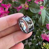 Tungsten Carbide Band - Ancient Egypt Pattern - Brushed Finish - Comfort Fit