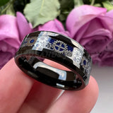 Tungsten Carbide Ring with Carbon Fiber Inlay
