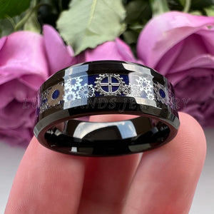 Tungsten Carbide Ring with Carbon Fiber Inlay