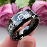 Tungsten Carbide Ring with Carbon Fiber Inlay