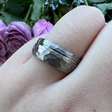 Tungsten Carbide Hammer Ring Brushed Finish Comfort Fit