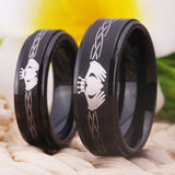 Tungsten Carbide Claddagh Ring Love Band Friendship Gift