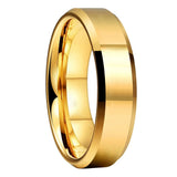 Tungsten Carbide Beveled Edge Ring 8mm 6mm Polished Finish