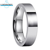 Tungsten Carbide Ring Pipe Cut Polished Finish Comfort Fit