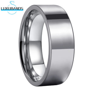 Tungsten Carbide Ring Pipe Cut Polished Finish Comfort Fit