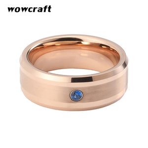 Tungsten Carbide CZ Ring Men Women Anniversary Band 5-15