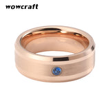 Tungsten Carbide CZ Ring Men Women Anniversary Band 5-15