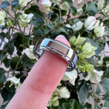 Tungsten Carbide Ring Beveled Edges Flat Polished Finish