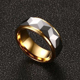 Tungsten Carbide Multi-Faceted Prism Ring 8MM Comfort Fit