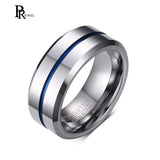 Tungsten Carbide Wedding Band 8mm Line Ring Comfort Fit Polished