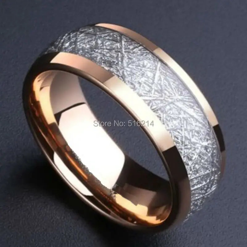 Tungsten Carbide Meteorite Wedding Band