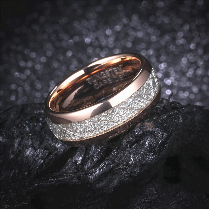Tungsten Carbide Meteorite Wedding Band