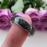 Tungsten Carbide Wedding Ring 6mm 8mm Meteorite Inlay Band
