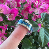 Tungsten Carbide Wedding Ring 8mm Carbon-Fiber Inlay Polished Finish