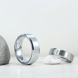 Tungsten Carbide Wedding Rings 8mm Men 6mm Women Comfort Fit