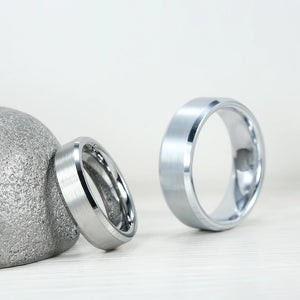 Tungsten Carbide Wedding Rings 8mm Men 6mm Women Comfort Fit