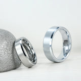 Tungsten Carbide Wedding Rings 8mm Men 6mm Women Comfort Fit