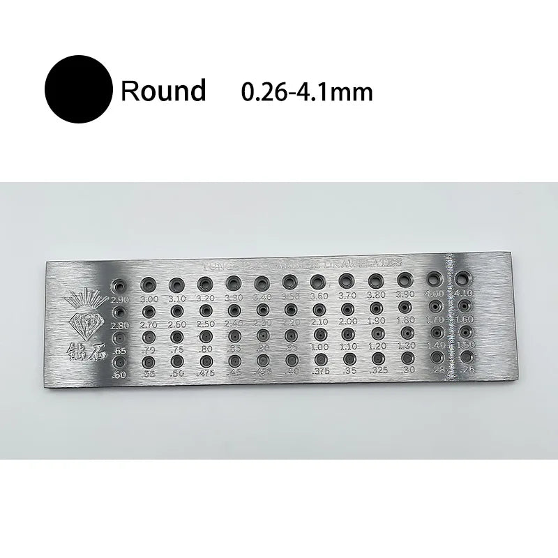 Tungsten Carbide Wire Drawplate 52 Holes 0.26-4.10mm Jewellers Draw Plate