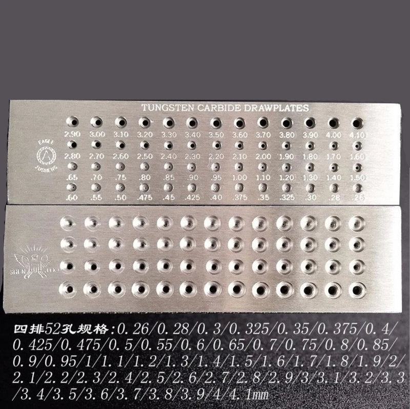 Tungsten Wire Drawplate 52 Holes 0.26-4.10mm Round
