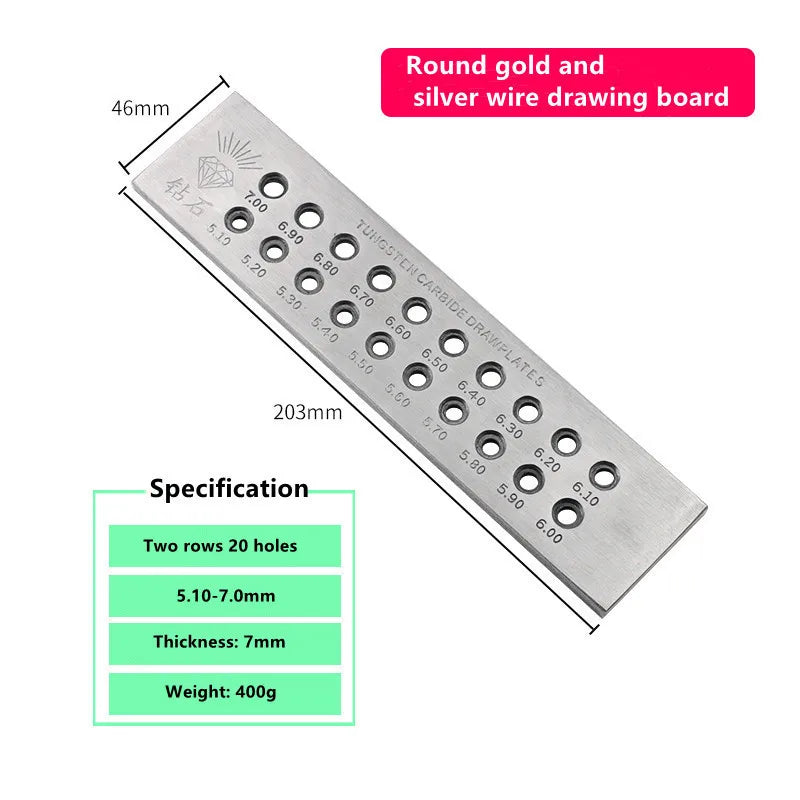 Tungsten Carbide Wire Drawplate for Jewelry Making Round