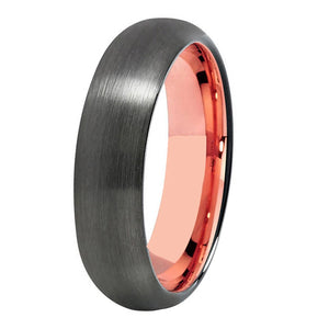 Tungsten Wedding Band Ring 4mm/6mm/8mm Men Women Plated Gunmetal Brushed