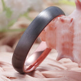 Tungsten Wedding Band Ring 4mm/6mm/8mm Men Women Plated Gunmetal Brushed