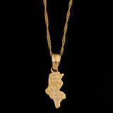 Tunisie Map Pendant Necklace - Tunisia Women Girl Tunisienne Jewelry - Gift