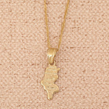 Tunisie Map Pendant Necklace - Tunisia Women Girl Tunisienne Jewelry - Gift