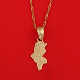Tunisie Map Pendant Necklace - Tunisia Women Girl Tunisienne Jewelry - Gift