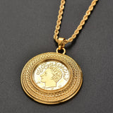 Turkish Arab Coins Allah Muslim Pendant Necklace