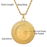 Turkish Arab Coins Allah Muslim Pendant Necklace