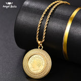 Turkish Arab Coins Allah Muslim Pendant Necklace