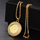 Turkish Arab Coins Allah Muslim Pendant Necklace