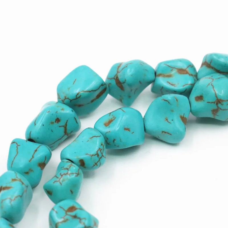 Turquoise Calaite Stone Loose Beads 9-11mm for Jewelry Making