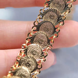 Turkey Coin Plated Bracelet Dubai Arabian Wedding Jewelry