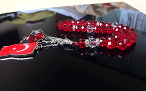 Turkey Flag Ottoman Necklace Prayer Beads Hanging Tesbih