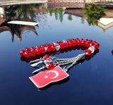 Turkey Flag Ottoman Necklace Prayer Beads Hanging Tesbih