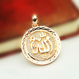 Rose 585 Turkey Islamic Allah Pendant Necklace Pendants