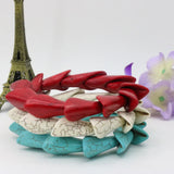 Turkey Stone Elastic Bracelet DIY Jewelry Set of 3 Colors