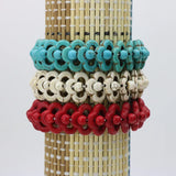 Turkey Stone Elastic Bracelet DIY Jewelry Set of 3 Colors
