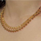 Arab Wedding Jewelry Set Dangle Ball Tassels Necklace Earring Set