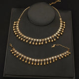 Arab Wedding Jewelry Set Dangle Ball Tassels Necklace Earring Set