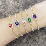 Copper Evil Eye Bracelet for Women Lucky Jewelry