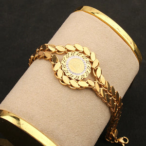 Coin Bracelet Couples Stainless Steel Italian Charm Jewelry