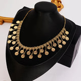 Coin Chain Necklace Plating Arabic Middle East Money Sign Jewelry Necklace