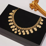 Coin Chain Necklace Plating Arabic Middle East Money Sign Jewelry Necklace