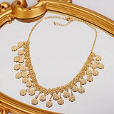 Coin Necklace Bridal Wedding Jewelry Chain with Tassels