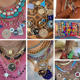 Evil Eye Charms for Jewelry Making, Earrings Necklace Bracelet Charms