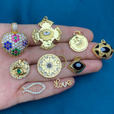 Evil Eye Charms for Jewelry Making, Earrings Necklace Bracelet Charms